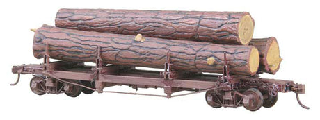 #103 Truss Log Car with Logs - Kit -- Undecorated-2