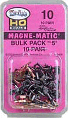 #10 Bulk Pack No.5(R) Knuckle Couplers -- No Draft Gear Boxes - 10 Pairs-1