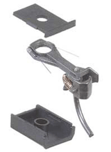 #142 Whisker(R) Self-Centering Metal Knuckle Couplers - Kit - Magne-Matic(R) -- Medium 9/32" Overset Shank w/#242 Draft Gear Boxes - 2 Pair-1