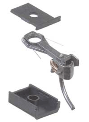 #142 Whisker(R) Self-Centering Metal Knuckle Couplers - Kit - Magne-Matic(R) -- Medium 9/32" Overset Shank w/#242 Draft Gear Boxes - 2 Pair-1