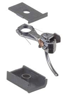 #144 Whisker(R) Self-Centering Metal Knuckle Couplers - Kit - Magne-Matic(R) -- Short 1/4" Underset Shank w/#242 Draft Gear Boxes - 2 Pairs-1