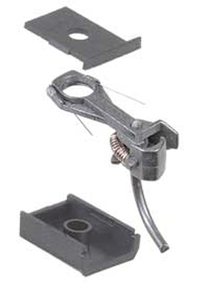 #145 Whisker(R) Self-Centering Metal Knuckle Couplers - Kit - Magne-Matic(R) -- Short 1/4" Overset Shank w/#242 Draft Gear Boxes - 2 Pairs-1