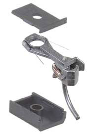 #145 Whisker(R) Self-Centering Metal Knuckle Couplers - Kit - Magne-Matic(R) -- Short 1/4" Overset Shank w/#242 Draft Gear Boxes - 2 Pairs-2
