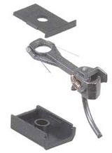 #146 Whisker(R) Self-Centering Metal Knuckle Couplers - Kit - Magne-Matic(R) -- Long 25/64" Centerset Shank w/#242 Draft Gear Boxes 2 Pair-1