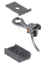 #147 Whisker(R) Self-Centering Metal Knuckle Couplers - Kit - Magne-Matic(R) -- Medium 9/32" Underset Shank with #242 Draft Gear Boxes - 2 Pair-1