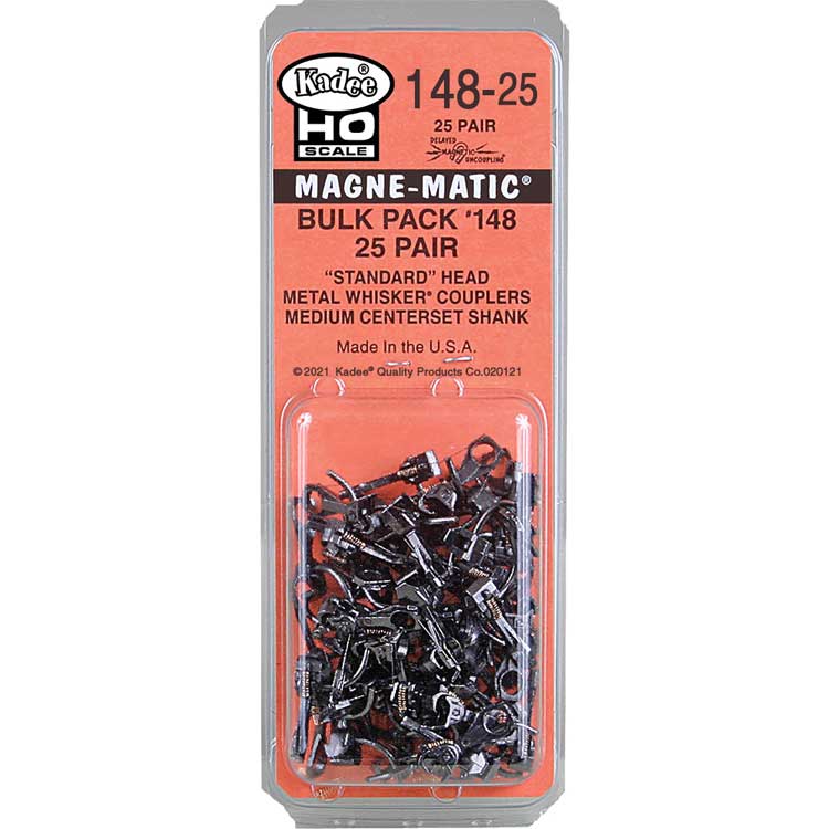#148-25 Bulk Pack - 25 Pairs #148 Whisker(R) Metal Couplers -- Medium (9/32") Centerset Shank-1
