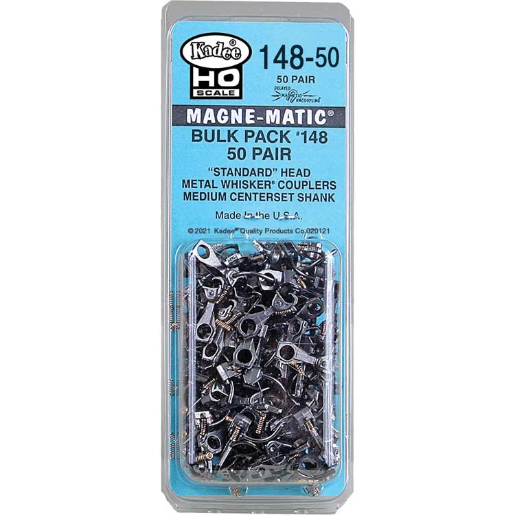 #148-50 Bulk Pack - 50 Pairs #148 Whisker(R) Metal Couplers -- Medium (9/32") Centerset Shank-1