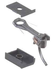 #149 Whisker(R) Self-Centering Metal Knuckle Couplers - Kit - Magne-Matic(R) -- Long 25/64" Overset Shank with #242 Draft Gear Boxes - 2 Pair-2