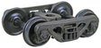 ACL Barber(R) S-2 70-Ton Roller-Bearing Self-Centering HGC Trucks -- Code 88 (.088") 33" Smooth-Back RP-25 Wheels 1 Pair-1