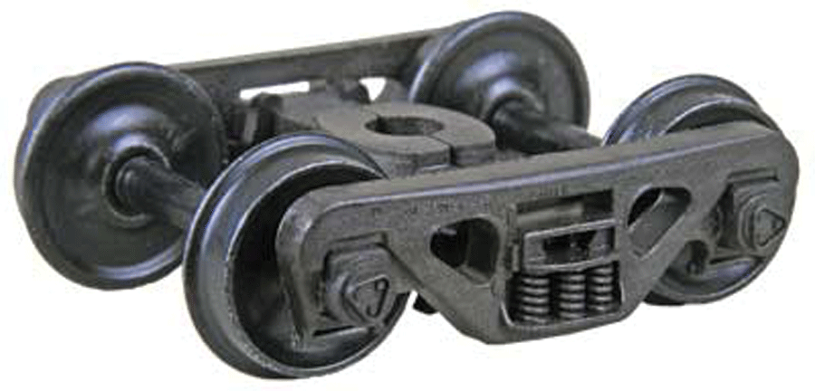 ACL Barber(R) S-2 70-Ton Roller-Bearing Self-Centering HGC Trucks -- Code 88 (.088") 33" Smooth-Back RP-25 Wheels 1 Pair-1