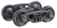 Bettendorf 50-Ton Self-Centering HGC Trucks -- Code 88 (.088") 33" Smooth-Back RP-25 Wheels 1 Pair-1