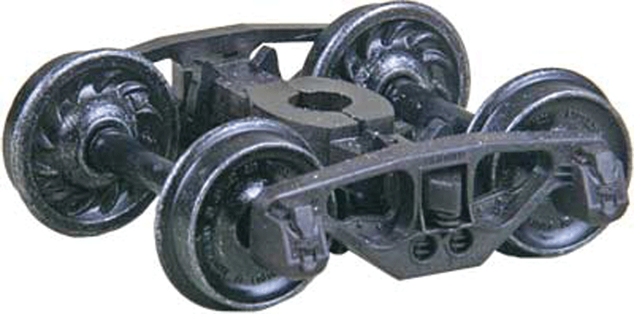 National Type B-1 50-Ton Self-Centering HGC Trucks -- Code 88 (.088") 33" Ribbed-Back RP-25 Wheels 1 Pair-1