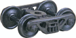 A.S.F.(R) 100-Ton Roller Bearing Self-Centering HGC Trucks -- Code 88 (.088") 36" Smooth-Back RP-25 Wheels 1 Pair-1