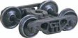 Barber(R) S-2 70-Ton Roller Bearing Self-Centering HGC Trucks -- Code 88 (.088") 33" Smooth-Back RP-25 Wheels 1 Pair-1