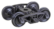 Bettendorf AAR Self-Centering HGC Leaf-Spring Caboose Trucks -- Code 88 (.088") 33" Smooth-Back RP-25 Wheels 1 Pair-1