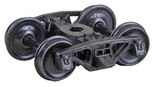 Bettendorf AAR Self-Centering HGC Leaf-Spring Caboose Trucks -- Code 88 (.088") 33" Smooth-Back RP-25 Wheels 1 Pair-1