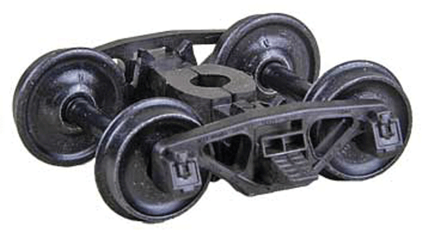 Bettendorf AAR Self-Centering HGC Leaf-Spring Caboose Trucks -- Code 88 (.088") 33" Smooth-Back RP-25 Wheels 1 Pair-1