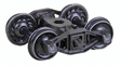 Bettendorf T-Section Self-Centering HGC Leaf-Spring Caboose Trucks -- Code 88 (.088") 33" Ribbed-Back RP-25 Wheels  1 Pair-1