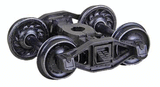 Bettendorf T-Section Self-Centering HGC Leaf-Spring Caboose Trucks -- Code 88 (.088") 33" Ribbed-Back RP-25 Wheels  1 Pair-1