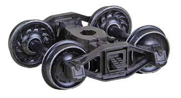Bettendorf T-Section Self-Centering HGC Leaf-Spring Caboose Trucks -- Code 88 (.088") 33" Ribbed-Back RP-25 Wheels  1 Pair-2
