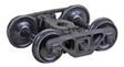 Barber - Bettendorf Self-Centering HGC Leaf-Spring Caboose Trucks -- Code 88 (.088") 33" Smooth-Back RP-25 Wheels 1 Pair-1
