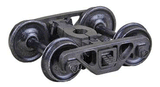 Barber - Bettendorf Self-Centering HGC Leaf-Spring Caboose Trucks -- Code 88 (.088") 33" Smooth-Back RP-25 Wheels 1 Pair-1
