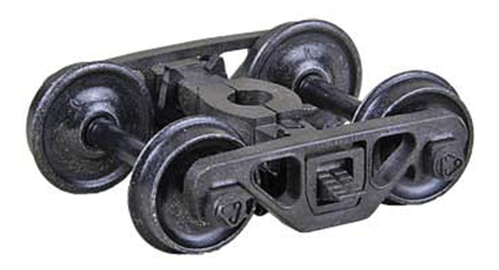 Barber - Bettendorf Self-Centering HGC Leaf-Spring Caboose Trucks -- Code 88 (.088") 33" Smooth-Back RP-25 Wheels 1 Pair-1