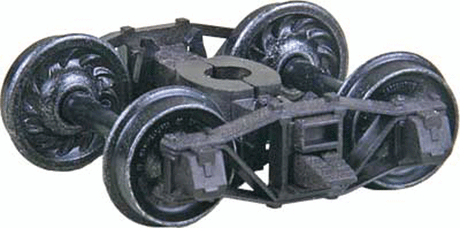 Arch Bar Self-Centering HGC Leaf-Spring Caboose Trucks -- Code 88 (.088") 33" Ribbed-Back RP-25 Wheels 1 Pair-1