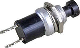 Single Pole Single Throw Push Button Control Panel Switch - Quickie -- Black - Normally Closed pkg(4)-2