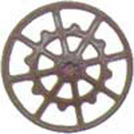 Ajax Type Brake Wheels pkg(8) -- Dark Boxcar Red-2