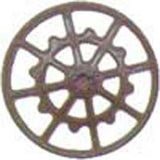 Ajax Type Brake Wheels pkg(8) -- Dark Boxcar Red-2