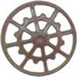 Ajax Type Brake Wheels pkg(8) -- Dark Boxcar Red-1