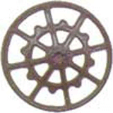 Ajax Type Brake Wheels pkg(8) -- Dark Boxcar Red-1