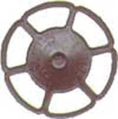 Miner Type Brake Wheels pkg(8) -- Dark Boxcar Red-1