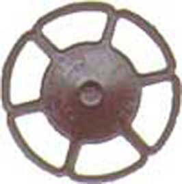 Miner Type Brake Wheels pkg(8) -- Dark Boxcar Red-2
