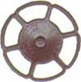 Miner Type Brake Wheels pkg(8) -- Dark Boxcar Red-2