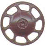 Universal Type Brake Wheels pkg(8) -- Dark Boxcar Red-1