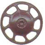 Universal Type Brake Wheels pkg(8) -- Dark Boxcar Red-2