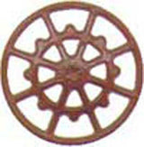 Ajax Type Brake Wheels pkg(8) -- Red Oxide-2