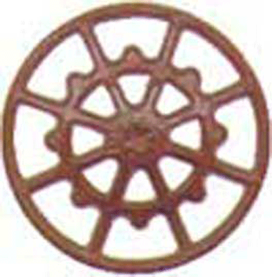 Ajax Type Brake Wheels pkg(8) -- Red Oxide-1