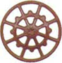 Ajax Type Brake Wheels pkg(8) -- Red Oxide-1