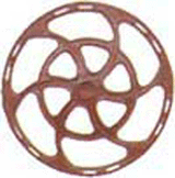 Equipco Type Brake Wheels pkg(8) -- Red Oxide-1