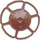 Miner Type Brake Wheels pkg(8) -- Red Oxide-1
