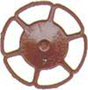 Miner Type Brake Wheels pkg(8) -- Red Oxide-1