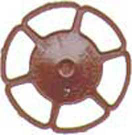 Miner Type Brake Wheels pkg(8) -- Red Oxide-2