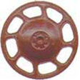 Universal Type Brake Wheels pkg(8) -- Red Oxide-1