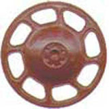 Universal Type Brake Wheels pkg(8) -- Red Oxide-2