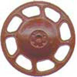Universal Type Brake Wheels pkg(8) -- Red Oxide-2