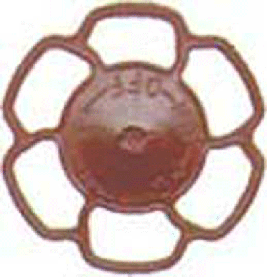 Champion Peacock Type Brake Wheels pkg(8) -- Red Oxide-1