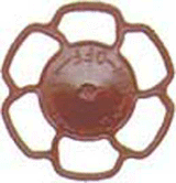Champion Peacock Type Brake Wheels pkg(8) -- Red Oxide-1